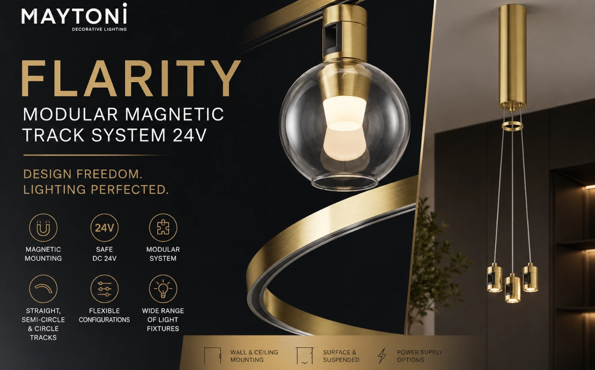 FLARITY от Maytoni – модерна магнитна шинна система 24 V