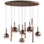 Italux Camino PND-24038-12B-COPP Висяща лампа 12x60W/LED 3000K 2469lm IP20