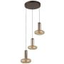 Italux Carote PND-24011-3-COPP Висяща лампа 3x16W/LED 3000K 1002lm IP20