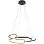 Italux Casar PND-24002-BK-GD Висяща лампа 1x40W/LED 3000K/4000K/6000K 3400lm IP20