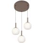 Italux Montes PND-02217-3-BRO Висяща лампа 1x18W/LED 3000K/4000K/6000K 2200lm IP20