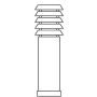 Norlys ALTA 293BC Стойка лампа 1x9W/E27 IP65