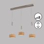 Fischer&Honsel SHINE-WOOD 61073 Висяща лампа 3x9W/LED 2700K 2900 lm IP20