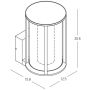 Zambelis WALL LED LIGHT E427 Светильник за стена 13W/led 3000K 789lm IP54