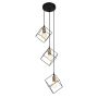 Italux MORESTEL MDM-4244/3 BK+BRO Висяща лампа 3x40W/E27
