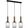 Italux ANTIOLA PND-5588-3M-BRO+CL Висяща лампа 3x40W/E27 IP20