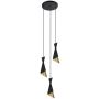 Italux MALIA PND-85949-3 BK+GD Висяща лампа 3x40W/E27 IP20