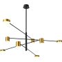 Italux REMDAL PND-16374-8 BK+GD Люстра 8x35,5W/LED 3000K 653LM IP20