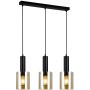 Italux SARDO PND-5581-3-BK+AMB Висяща лампа 3x40W/E27 IP20