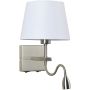 Italux NORTE WL-1122-2-BL-SN-RO-WH Светильник за стена 2x60W, 3W/E27, LED 3000K 350LM IP20