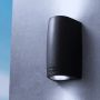 Fumagalli Marta FMG-MARTA90-2LT-BLK Светильник за стена 2x6W/GU10 4000K-2700K 732lm IP55