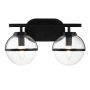 Hinkley Hollis HK-HOLLIS2-C-BK-BATH Светильник за стена 2x60W/E14 IP44