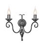 Elstead Lighting HARLECH HR2A-BLACK Светильник за стена 2x60W/E14