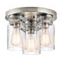 Kichler BRINLEY KL-BRINLEY-F-NI Таванен светилник 3x60W/E27
