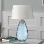 Elstead Lighting LENA LARGE LENA-TL-L-BLUE-OWSS Масичка лампа 1X7W/GU10+1x60W/E27