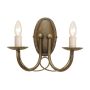 Elstead Lighting MINSTER MN2-BLK-GOLD Светильник за стена 2x60W/E14