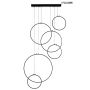 King Home CIRCULO SIX MSE010100371 Висяща лампа 6x156W/LED 3000K 12480LM IP20