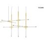 King Home MIKADO MSE1501100487 Висяща лампа 30W/LED 3000K 2400lm