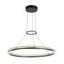 Italux Merlot PND-54638R-28W-3K-BK-GD Висяща лампа 1x28W/LED 3000K 1500lm IP20