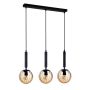 Italux RAVENA PND-2324-3L BK+AMB Висяща лампа 3x10W/E27 IP20