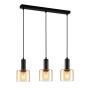 Italux SANTIA PND-65342-3-BK+AMB Висяща лампа 3x40W/E27 IP20