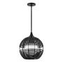 Quintiesse Maddox QN-MADDOX-P-S-BK-BK Висяща лампа 1x60W/E27 IP44