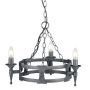Elstead Lighting SAXON SAX3-BLK-SIL Люстра 3x60W/E14