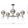 Dar Lighting Takara TAK2354-03-24 Таванна лампа 10x20w/g9 ip20