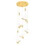 King Home BUTTERFLY DISC XCP8737-5.GOLD Висяща лампа 5x11W/LED 3000K 4400LM IP20