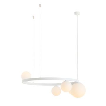 Aldex GARDA 5 RING WHITE 1099F_R lampa wisząca 4x10W/E14 + 1x15W/E27
