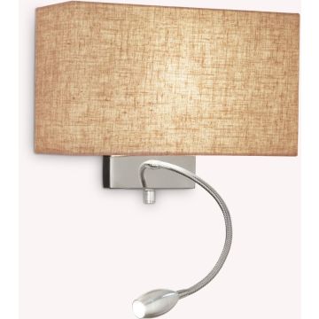 Ideal Lux HOTEL 103204 Светильник за стена 1x60W/E27+1x1,5W/LED ip20