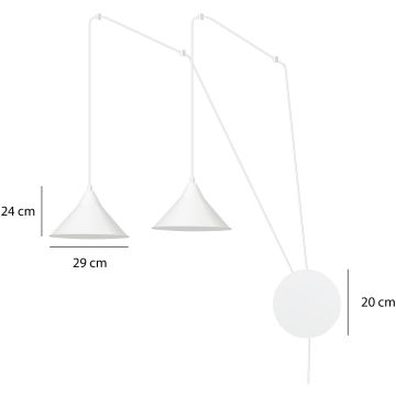 Emibig ABRAMO 159/2 Светильник за стена 2x60W/E27 IP20