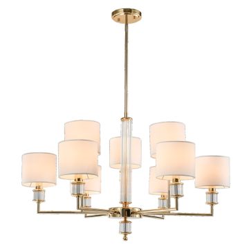 Cosmolight SUTTON P09378AU-WH Таванна лампа 9x40W/E14 ip20