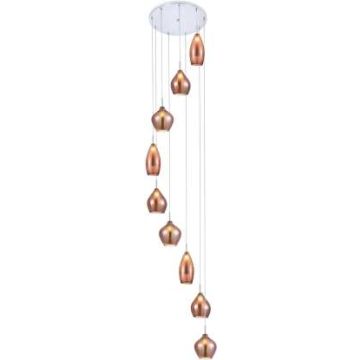 AZzardo AMBER MILANO 9 AZ3134 Висяща лампа 9x40W/G9 IP20