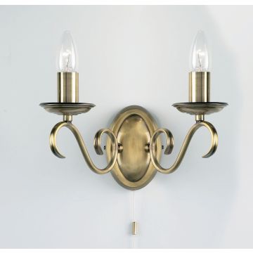 Endon BERNICE 2030-2AN Светильник за стена 2x60W/E14 IP20