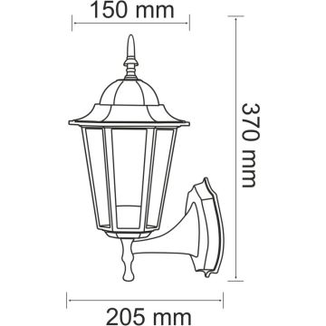 Polux LIGURIA-LT 201928 Светильник за стена 1x20W/E27 IP43