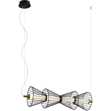 Italux Sanke PND-63849-4-BK Висяща лампа 1x15W/LED 3000K 600lm IP20
