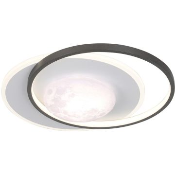Italux Desulo PLF-02727-M-BK Таванна лампа 1x40W/LED 3000K/4000K/6000K 5300lm IP20