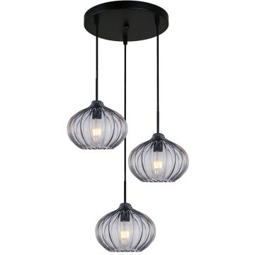 Italux Pansol PND-2940-3AS-BK-SG2 Висяща лампа 3x40W/E27 IP20