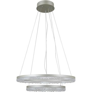 Italux Barlo PND-34526-2L-SILV Висяща лампа 2x36W/LED 3000K/4000K/6000K IP20
