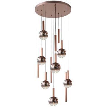 Italux Camino PND-24038-12A-COPP Висяща лампа 12x60W/LED 3000K 2469lm IP20