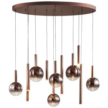 Italux Camino PND-24038-12B-COPP Висяща лампа 12x60W/LED 3000K 2469lm IP20