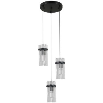 Italux Merto PND-40930-3A-BK Висяща лампа 3x40W/E14 IP20