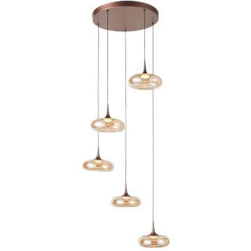 Italux Tenele PND-24028-5A-COPP Висяща лампа 5x35W/LED 3000K 1514lm IP20