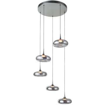 Italux Tenele PND-24028-5A-SILV Висяща лампа 5x35W/LED 3000K 1514lm IP20