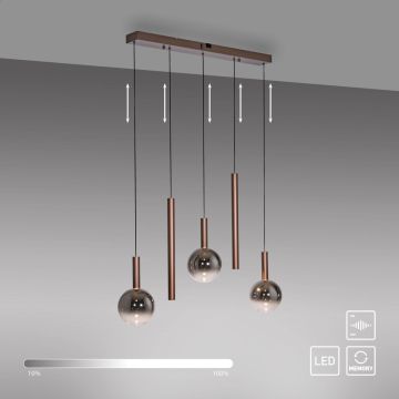 Paul Neuhaus BOWL 2286-23 Висяща лампа 5x6,3W/LED 2700k 1450lm ip20