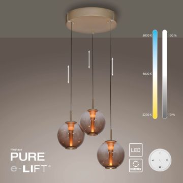 Paul Neuhaus PURE E-Infinity 2222-97 Висяща лампа 3x7W/LED 2200-5000k 560lm ip20
