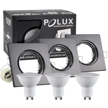 Polux OLIN 305879 Вградено спот светило 1x3,5W/GU10 3000K 250LM IP20
