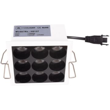 Maxlight X-LINE H0137 Вградено спот светило 9x10w/led 3000k 700lm ip20