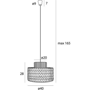Maxlight RAFFLE P0587 Висяща лампа 1x15w/e27 ip20